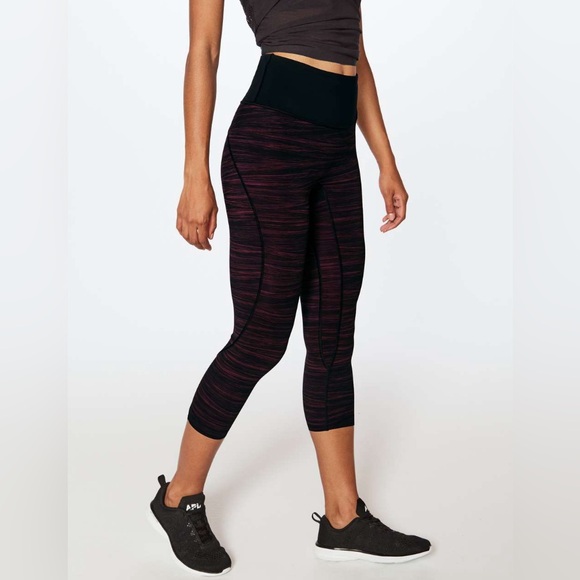 lululemon athletica Pants - ❤️‍🔥Lululemon Run The Day Crop (23”) *Nulux
Low Tide Blush Berry Black / Black